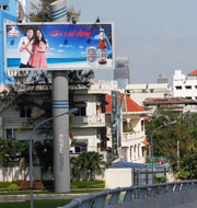 billboard in cambodia